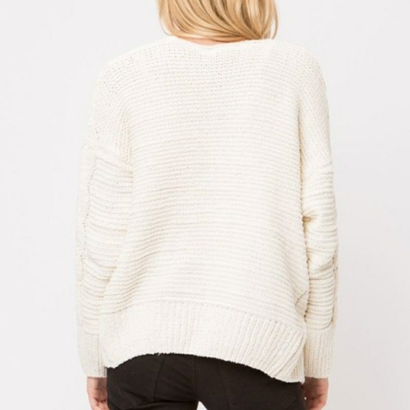 Last One❗️Ivory Cable Knit Cardigan - Picture 3 of 6